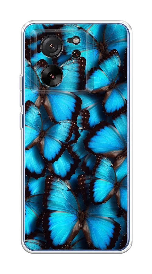 

Чехол на Xiaomi 13T/13T Pro "Тропическая бабочка 2", Голубой;черный, 319850-1