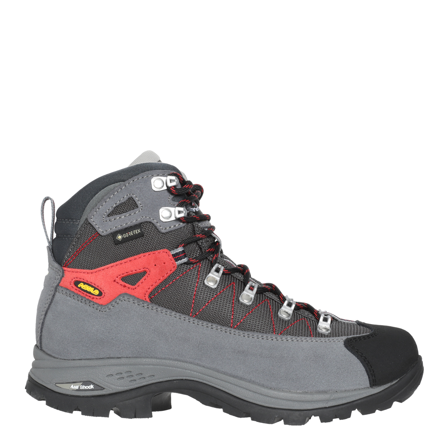 Ботинки Asolo Finder, grey/gunmetal/poppy red, 4.5 UK