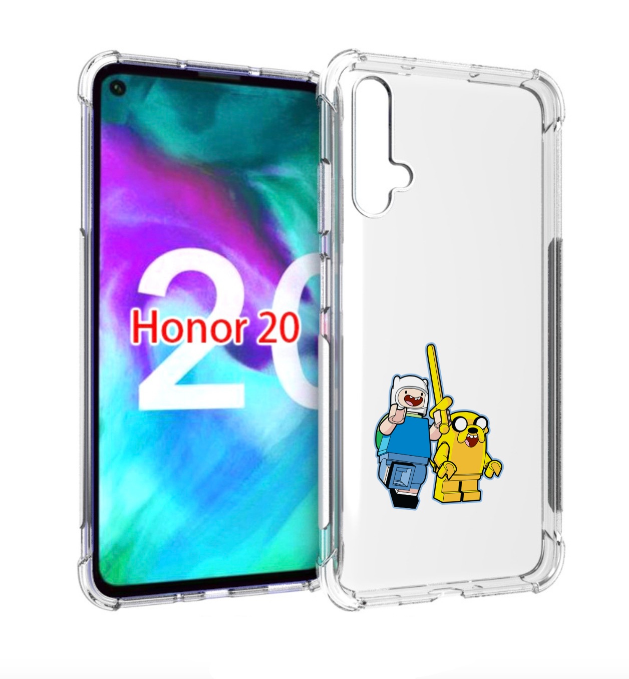 

Чехол бампер MyPads время приключений лего для Honor 20., Прозрачный, Tocco
