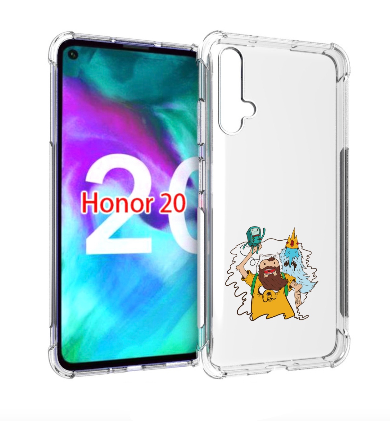 

Чехол бампер MyPads время приключений старый Финн для Huawei Hon, Прозрачный, Tocco
