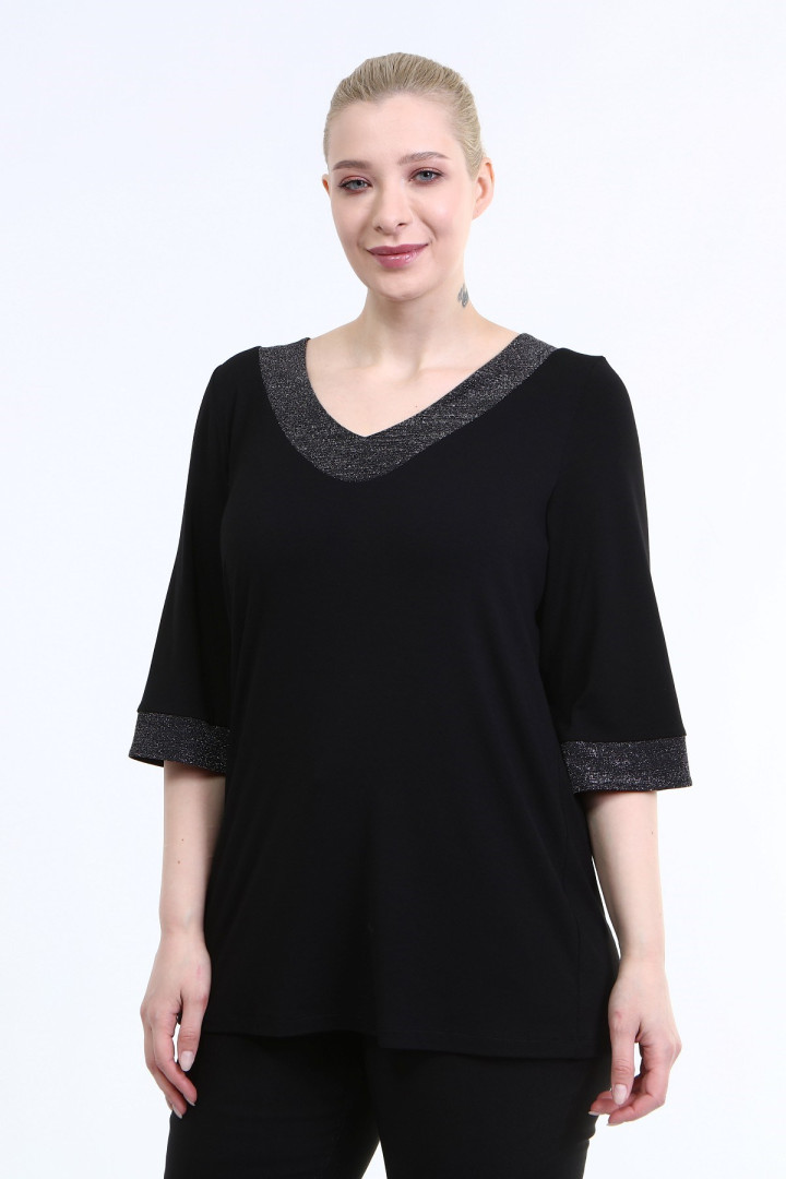 

Блуза женская My Line Moda 1364 черная L (товары доставляются из-за рубежа), 1364