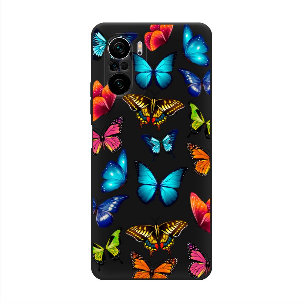 

Матовый силиконовый чехол "Разные бабочки" на Xiaomi Poco F3, Разные бабочки