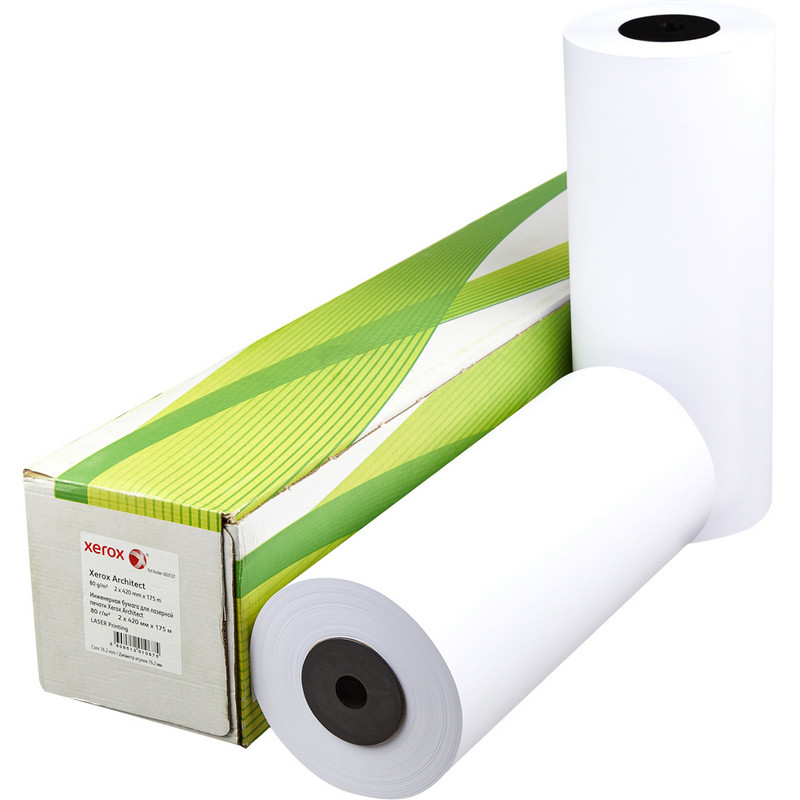 

Бумага широкоформатная Xerox Architect 80г 420ммх175м 76мм, Белый