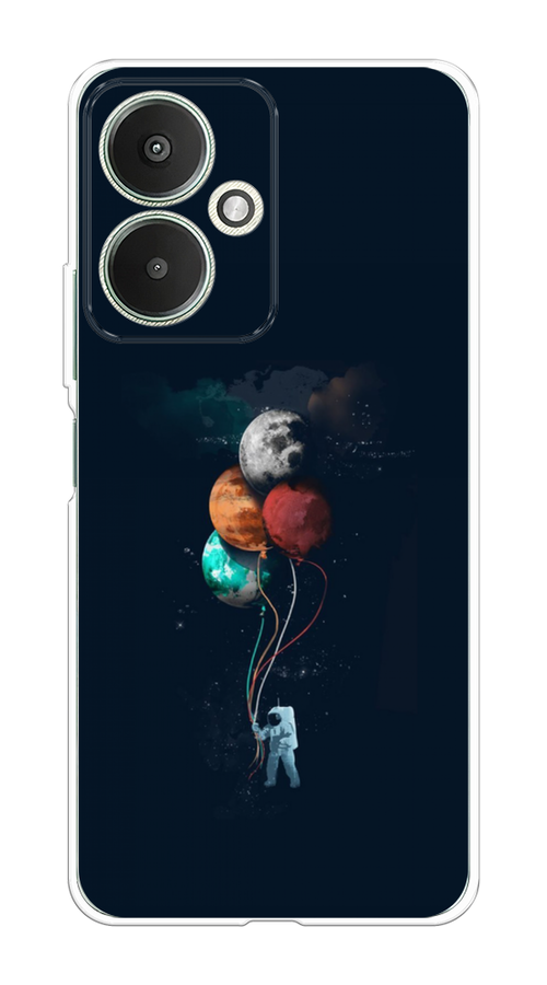 

Чехол на Xiaomi Redmi 13C 5G/Redmi 13R 5G/Poco M6 5G "Космонавт с шариками", Разноцветный, 321350-1