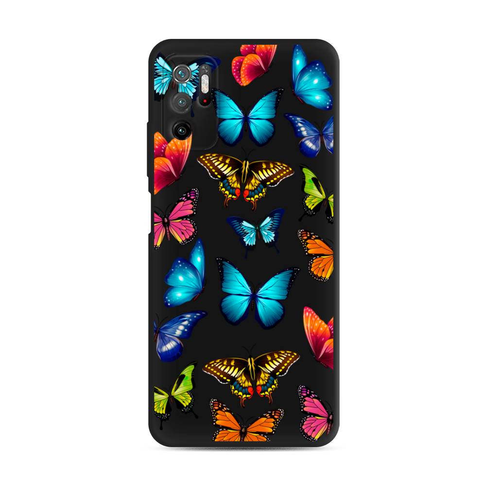 

Матовый силиконовый чехол "Разные бабочки" на Xiaomi Poco M3 Pro, Разные бабочки