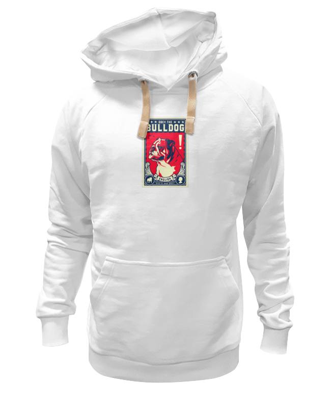 

Худи унисекс Printio Собака: bulldog белое M, Белый, Собака: bulldog