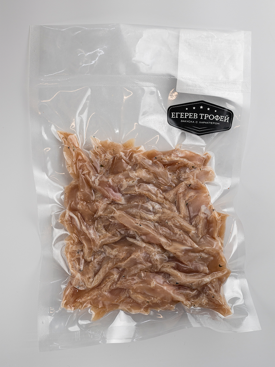 Сырокопченое мясо птицы Соломка куриная сливочная Егерев Трофей, 250 г