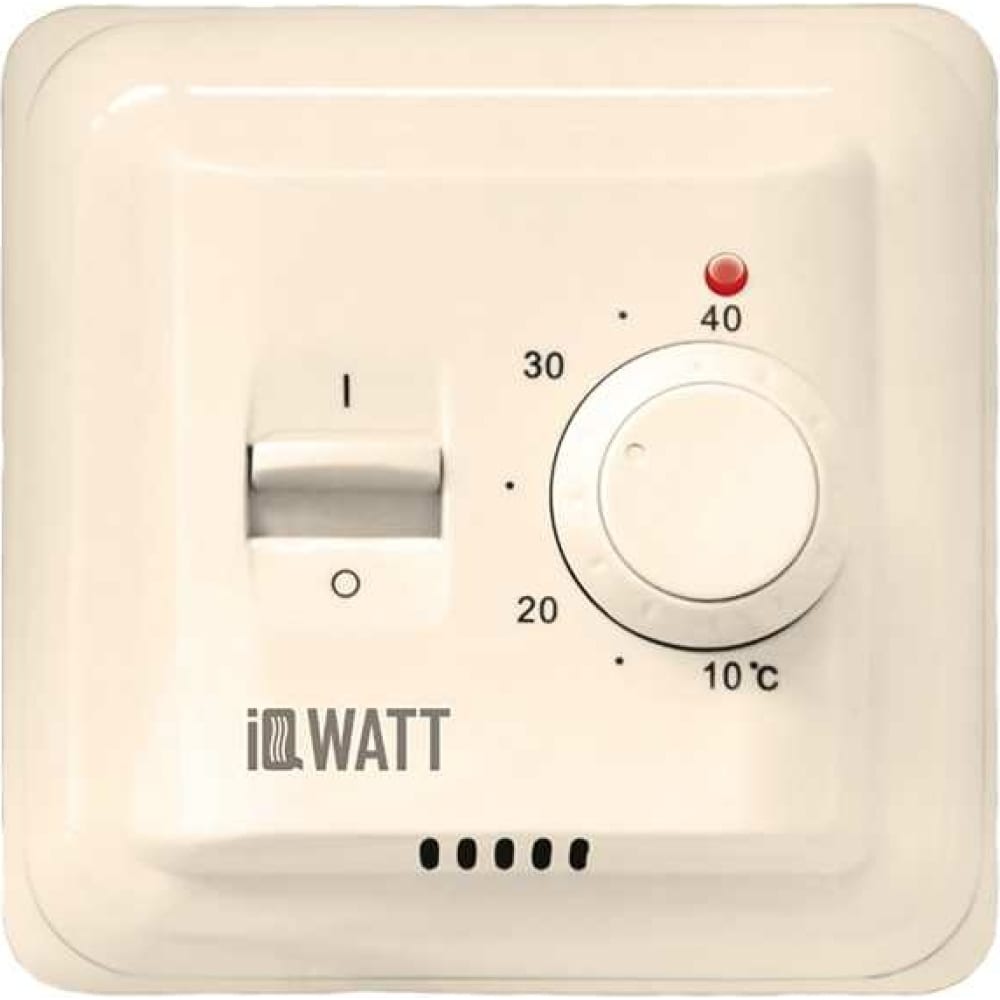 IQWATT Терморегулятор для теплого пола с ручным управлением IQ THERMOSTAT M (слоновая кост