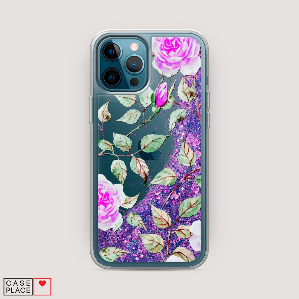 

Жидкий чехол с блестками "Цветочная фантазия 7" на Apple iPhone 12 Pro, 12892-1