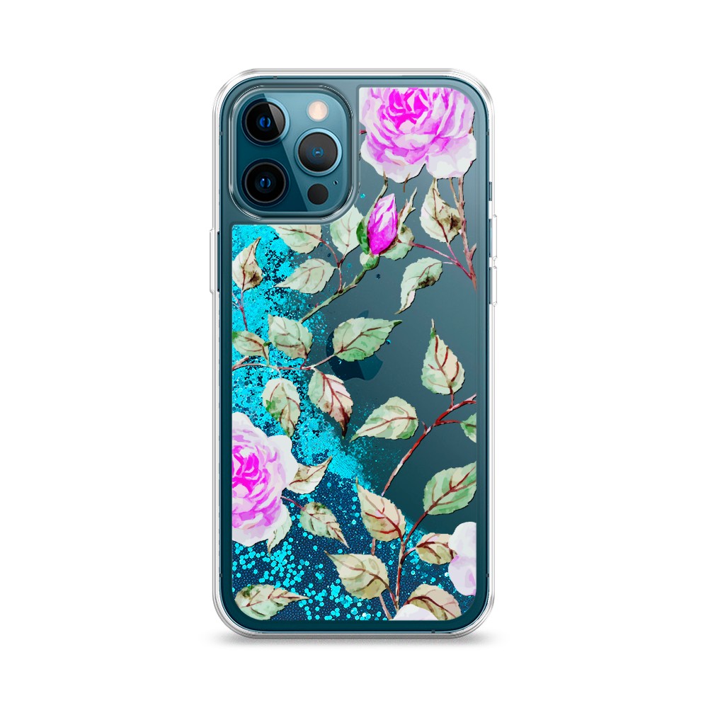 

Жидкий чехол с блестками "Цветочная фантазия 7" на Apple iPhone 12 Pro, 12893-1