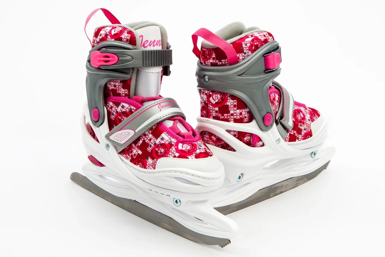 Детские прогулочные коньки Calambus Jenny ICE белый/розовый 34-37