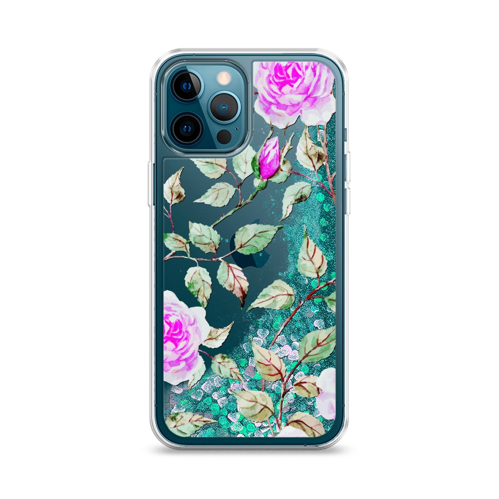 

Жидкий чехол с блестками "Цветочная фантазия 7" на Apple iPhone 12 Pro, 12895-1