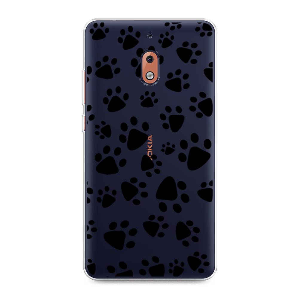 

Чехол Awog на Nokia 2.1 / Нокиа 2.1 "Лапки черные", Черный, 121550-2