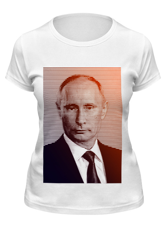 

Футболка женская Printio Путин-арт белая L, Путин-арт