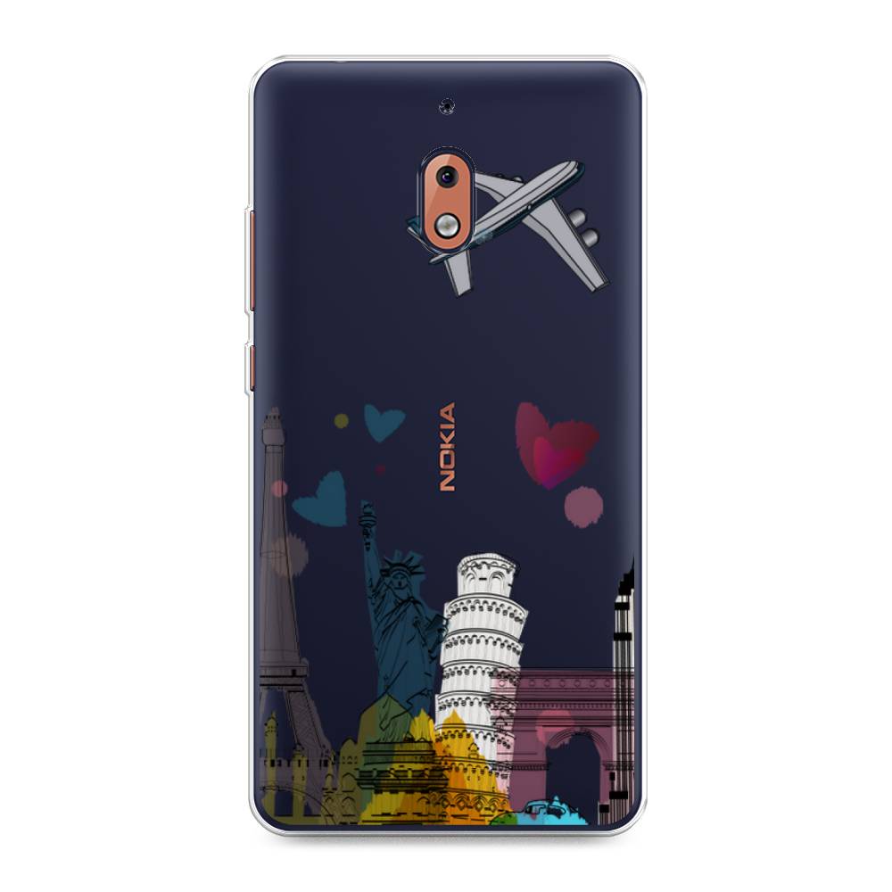 

Чехол Awog на Nokia 2.1 / Нокиа 2.1 "Самолет путешествий", Желтый, 121550-10