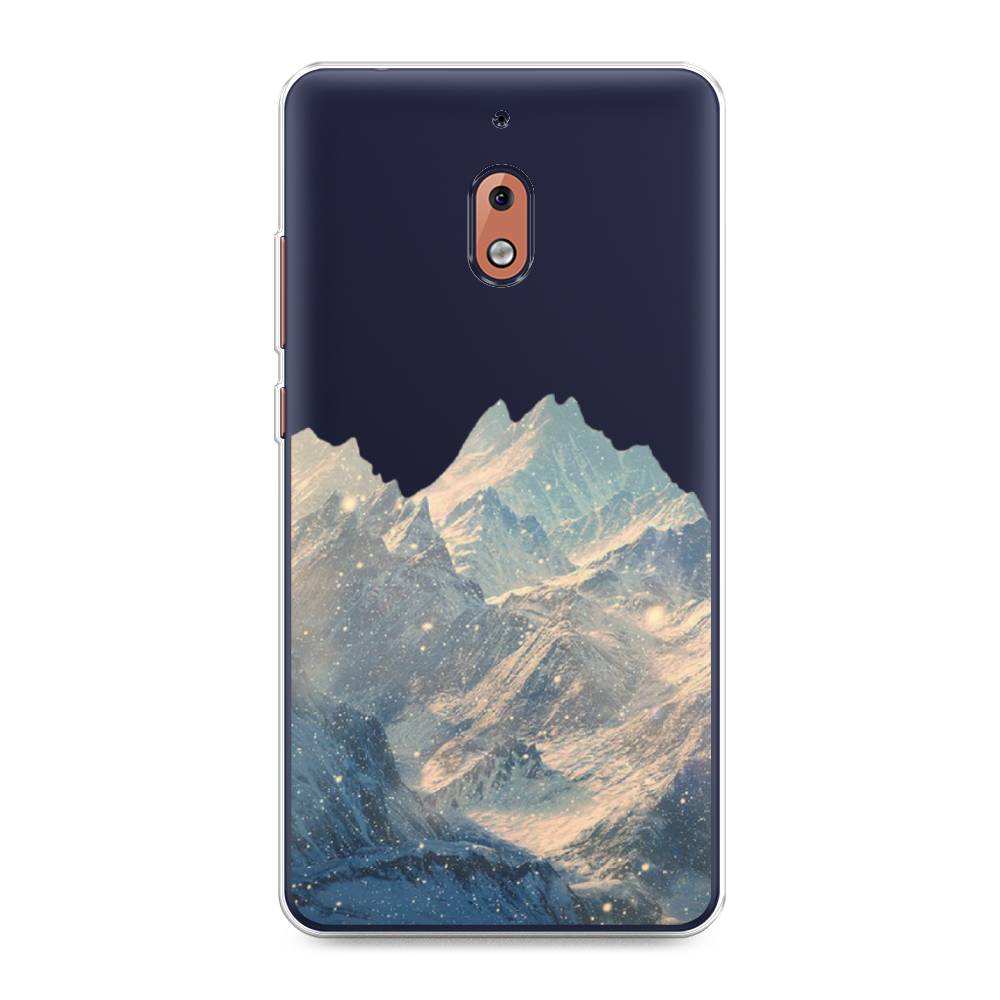 

Чехол Awog на Nokia 2.1 / Нокиа 2.1 "Горы арт 2", Серый, 121550-10