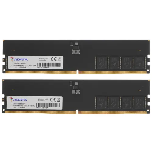 

Оперативная память ADATA (AD5U480032G-DT), DDR5 2x32Gb, 4800MHz
