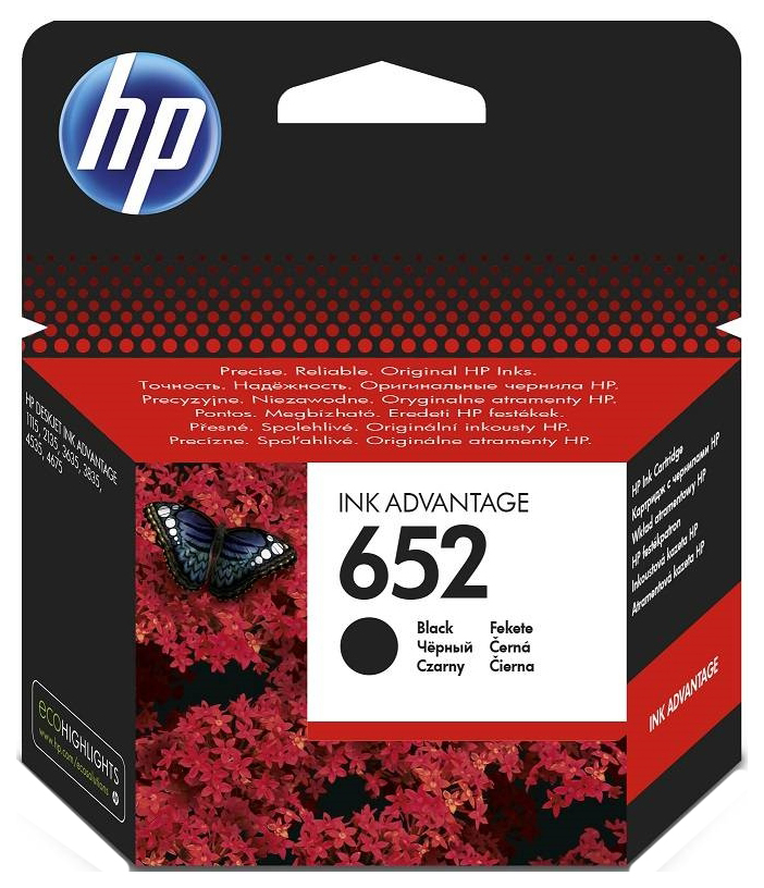 Картридж HP 652 черный (F6V25AE)