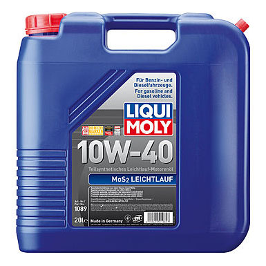 фото Полусинтетическое моторное масло mos2 leichtlauf 10w-40 sl/cf;a3/b4 liqui moly