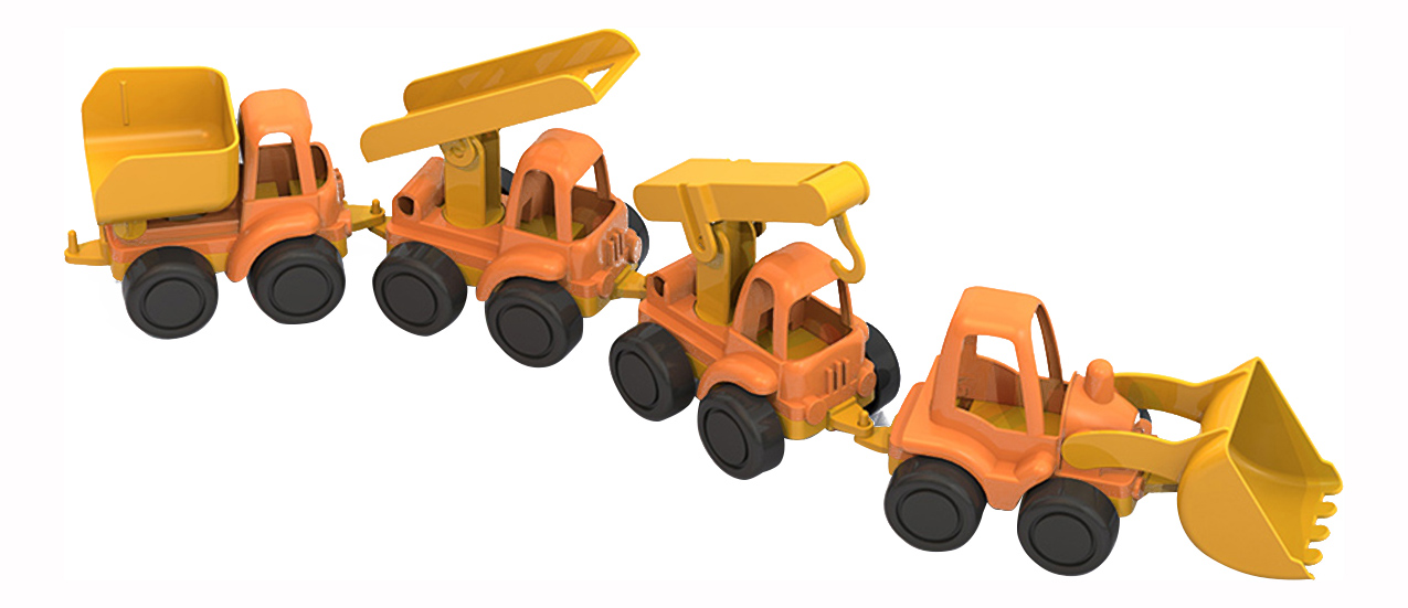 Набор Нордпласт Нордик: строительная техника (4 шт. в сетке) игровой набор hti строительная команда с желтым грузовиком