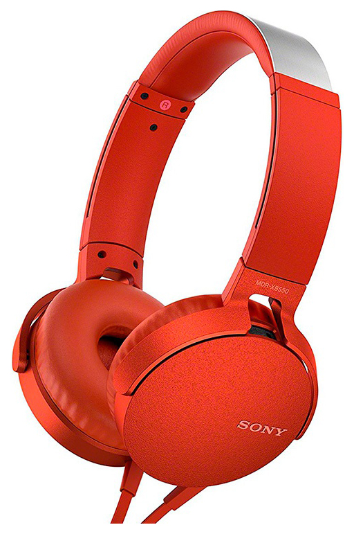 фото Наушники sony mdr-xb550ap red