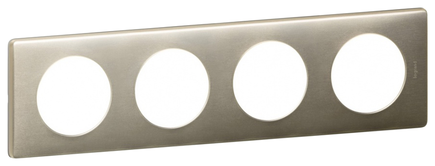 

LeGrand Рамка LeGrand Celiane 4 поста титан 68904, Серебристый, 68904