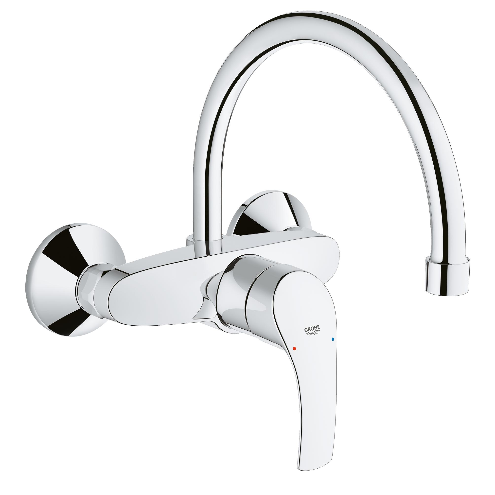 фото Смеситель для кухонной мойки grohe eurosmart new 32482002 хром