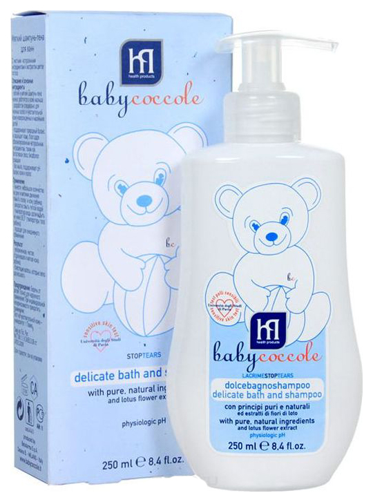 

Шампунь-пена для ванн для детей Babycoccole 250 мл, Шампунь-пена