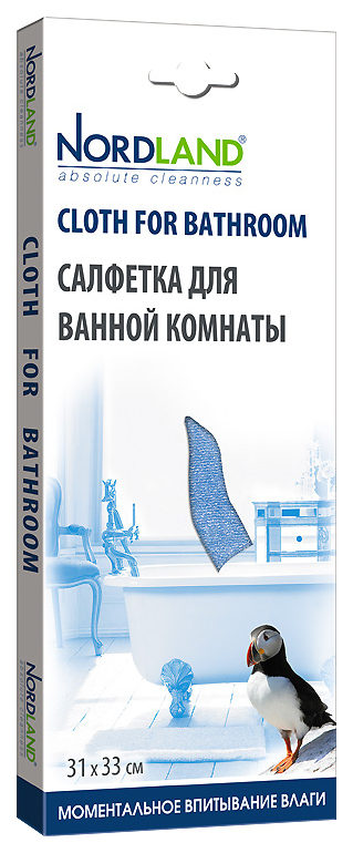 Салфетка для уборки NORDLAND для ванной комнаты 31x33 см 399₽