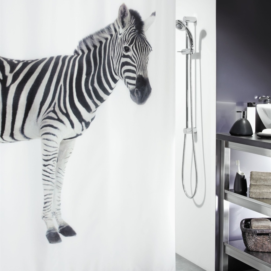 фото Штора для ванной spirella zebra 1011554