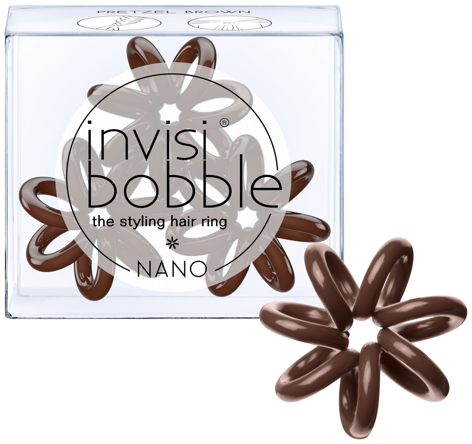 фото Резинка для волос invisibobble nano коричневый