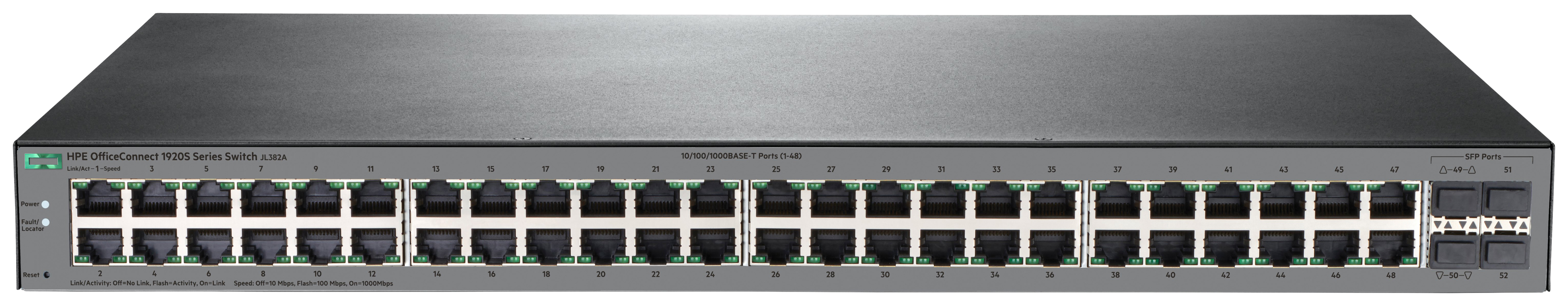 

Коммутатор HPE 1920S 48G 4SFP Switch Black, 1920S