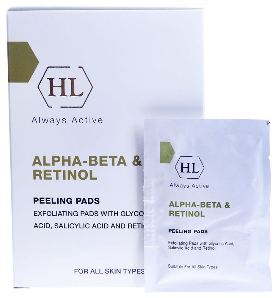 фото Отшелушивающие салфетки holy land peeling pads alpha-beta & retinol 24 шт