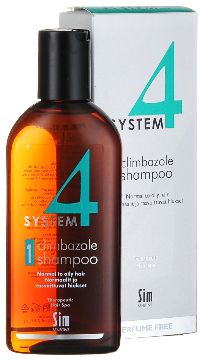 Климбазол для волос. Шампунь SIM sensitive System 4. System4 Climbazole Shampoo 1. SIM sensitive System 4 Shale Oil Shampoo 4. Система 4 шампунь 215 мл.