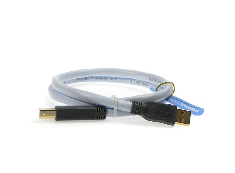 

Кабель Supra USB 2,0 A-B Blue 10,0m, a-b