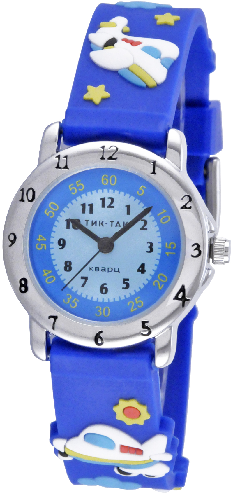 Детские наручные часы Тик-Так Н105-2 синий вертолет