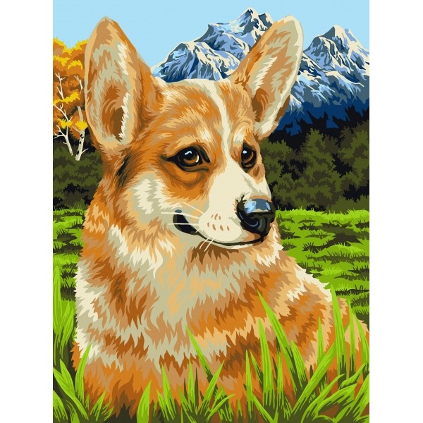 

Рисование по номерам на холсте "Корги на прогулке", Корги на прогулке