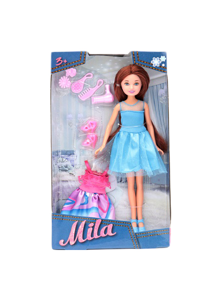 фото Кукла "мила" со сменным платьем и аксессуарами, 23 см funky toys nobrand