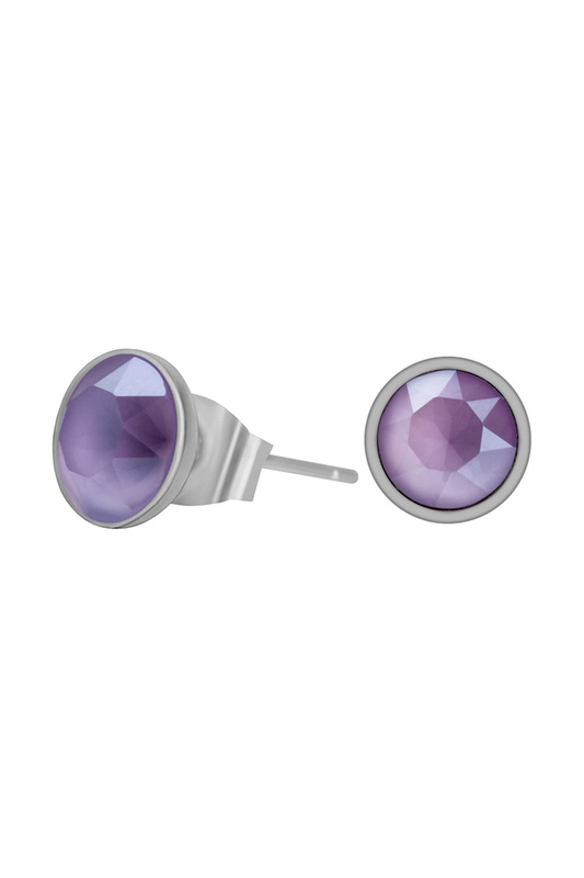 

Пусеты женские Fiore Luna SWE298.10 фиолетовые/серебристые, SWE298.10