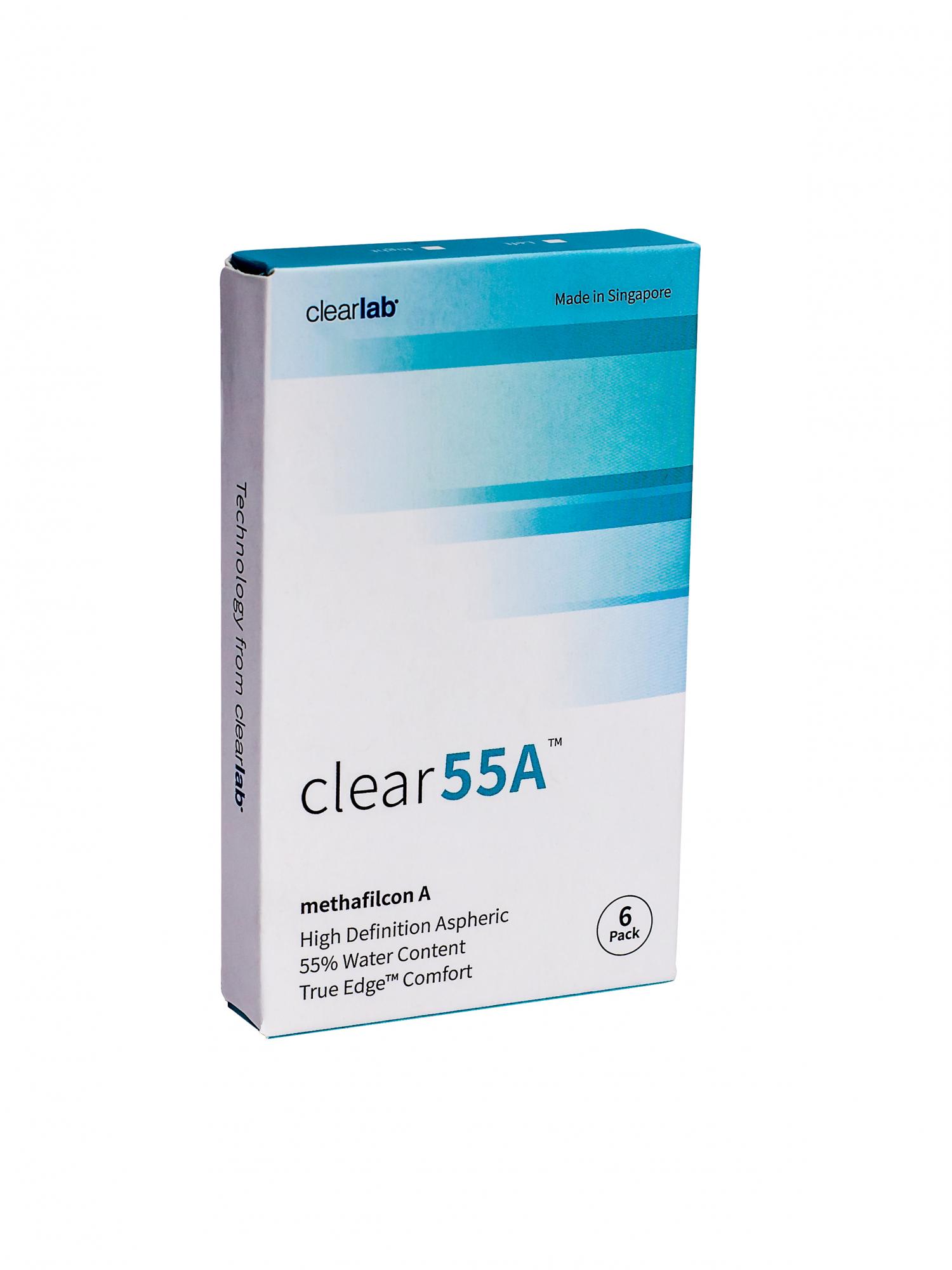 Контактные линзы ClearLab Clear 55 A 6 линз R 8.7 -01, 00  - купить со скидкой