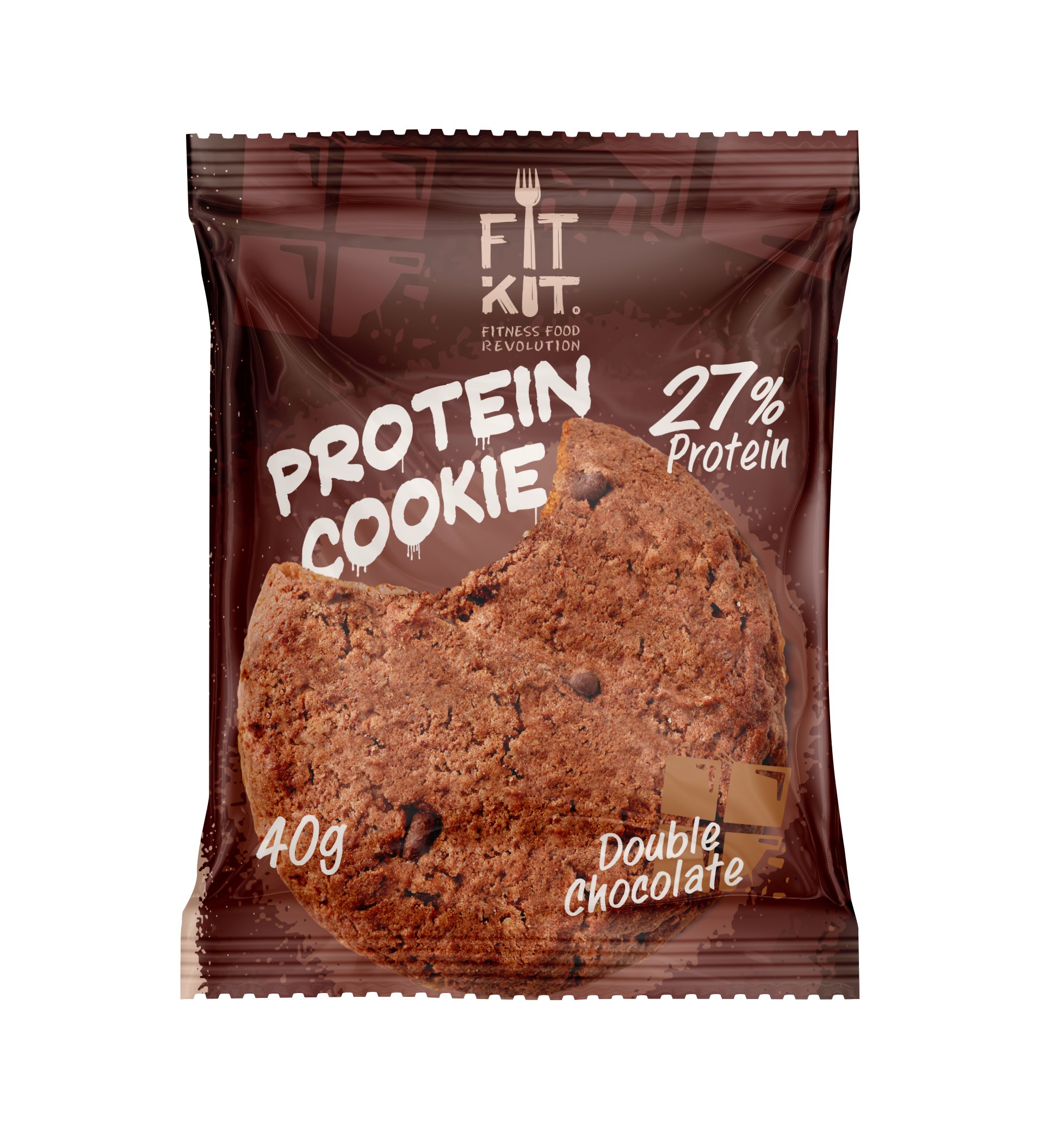 Fit Kit Protein Cookie 40 г Двойной-шоколад