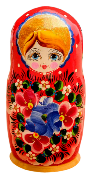 Матрёшка «Авдосья», красное платье, 5 кукольная, 18 см Sima-Land