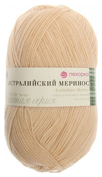 

Пряжа Пехорка 1191489 Австралийский меринос 442 натуральный, Бежевый, Австралийский меринос