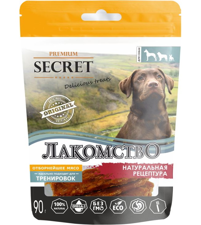 Лакомство для собак Secret Филе, ягненок, 90 г