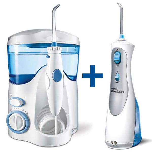 фото Ирригатор waterpik wp-100 + waterpik wp-450 white