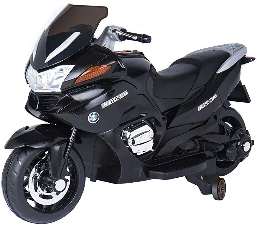 фото Детский электромобиль мотоцикл bmw r1200rt black 12v - hzb-118-black