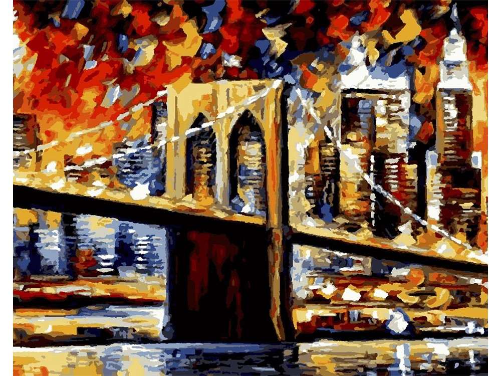 

Картина по номерам Molly Бруклинский мост, 40x50, Бруклинский мост
