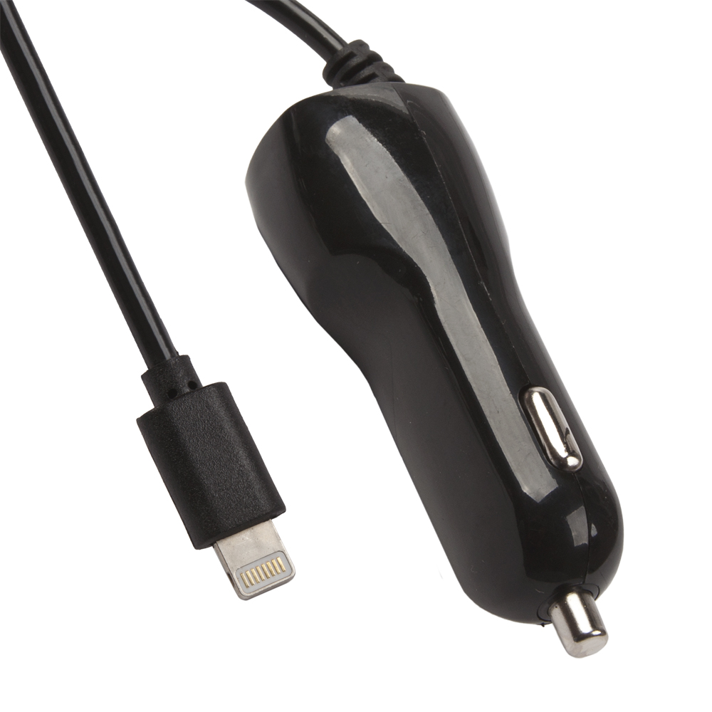 Автомобильное зарядное устройство 'LP' 2,1 А для Apple 8 pin черное