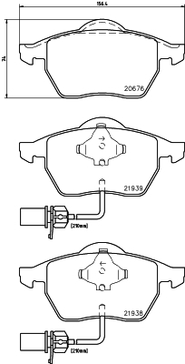 

Комплект тормозных колодок Hella 8DB355008411