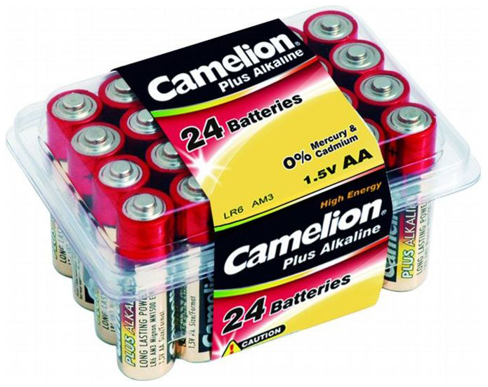 Батарейка Camelion Alkaline Plus LR6-PB24 AA, 1,5V, 24 шт.